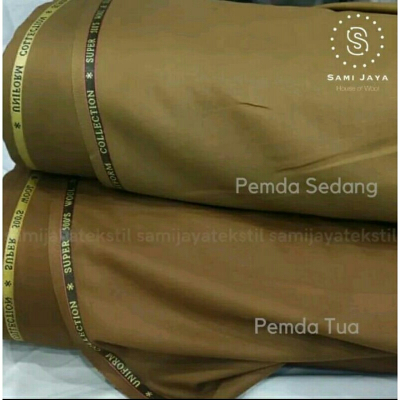 KAIN WARNA KHAKI UNTUK SERAGAM PEMDA/KAIN KEKI PEMDA WOOL KATUN METERAN
