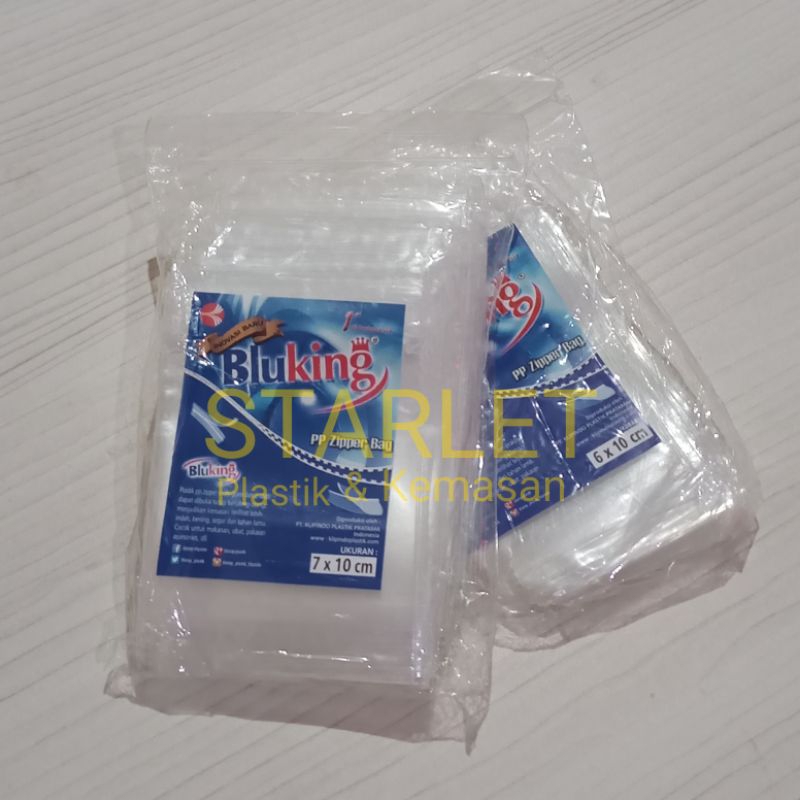 PP ZIPPER BAG BLUKING PLASTIK KLIP PUTIH TEBAL TRANSPARAN