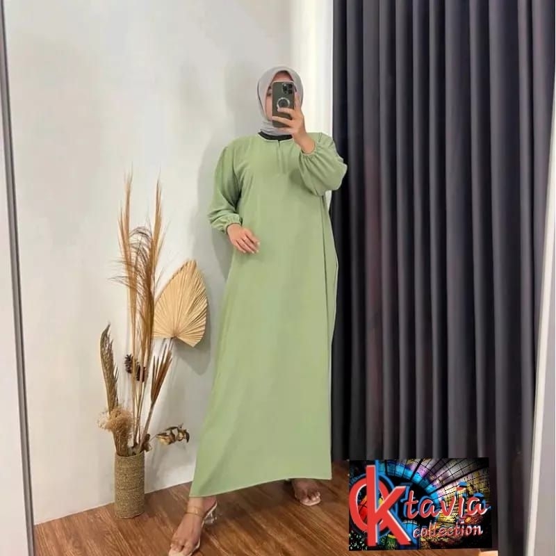 GAMIS ABAYA CRINKLE AIRFLOW/gamis polos busui kekinian