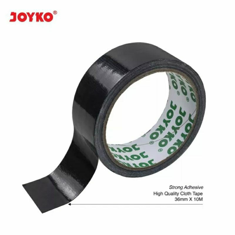 

LAKBAN KAIN KERTAS WARNA HITAM / JOYKO CLOTH TAPE 36mm × 10 Meter