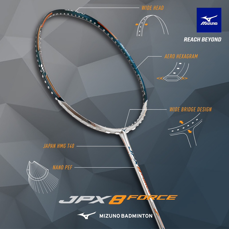Mizuno JPX 8 Force Raket Badminton New 2023