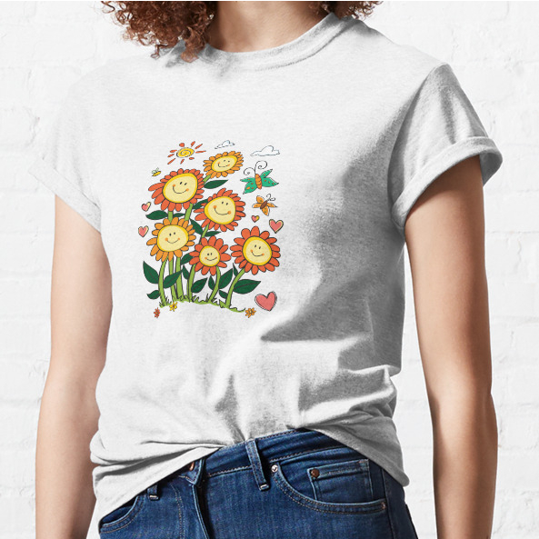 Kaos Bunga Matahari Senyum