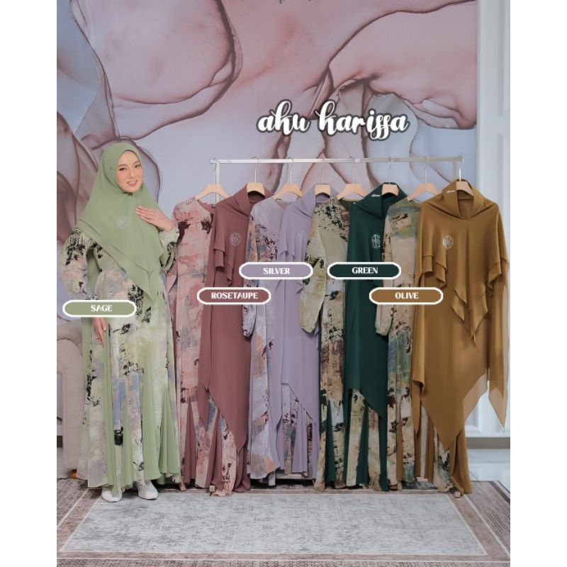 Gamis Aku Karissa Amira set syari original terbaru
