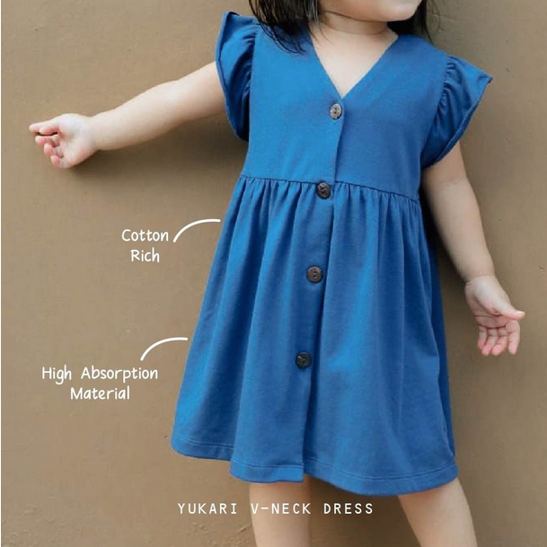 Dialogue Baby Yukari V-neck Dress DFB0091 DFB0092 DFB0093 DFB0094 DFB0095