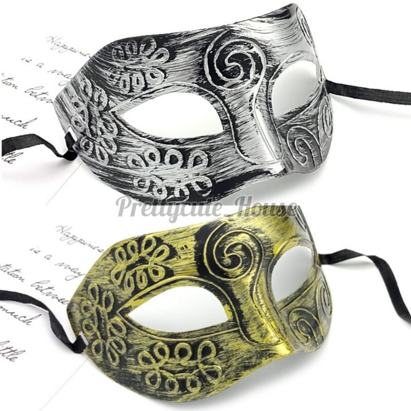 Topeng Pesta Vintage Masquerade Party Mask Topeng Wanita Topeng Pria Halloween