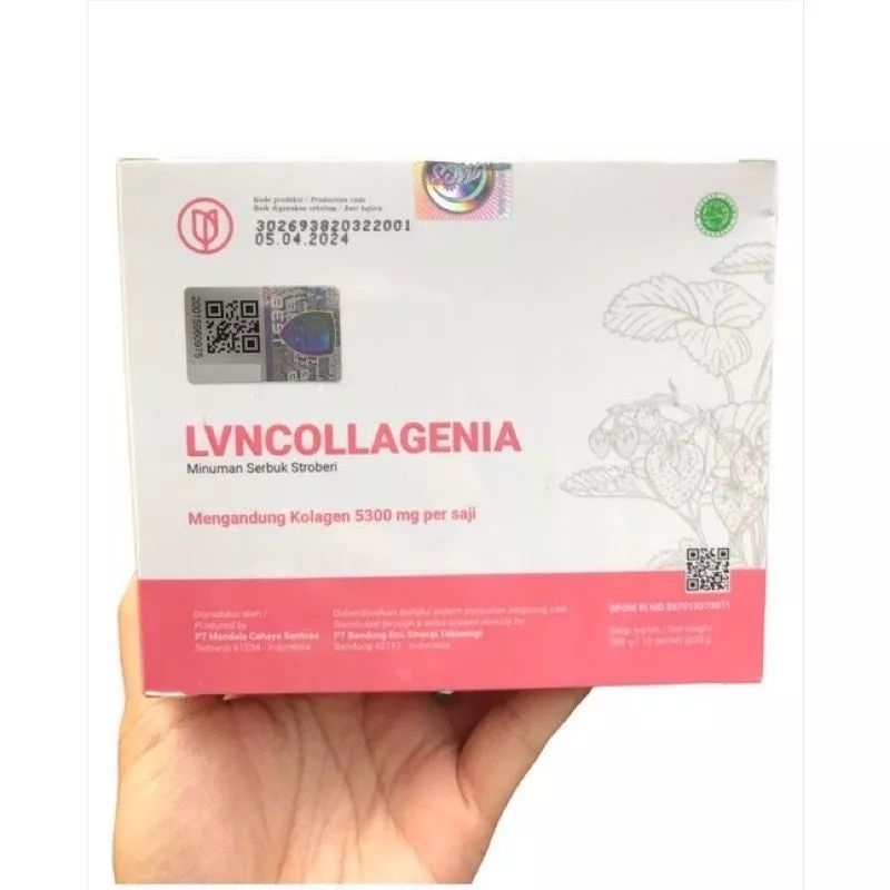 COLLAGEN STRAWBERRY DRINK LVN Collagenia ORI BPOM 100%