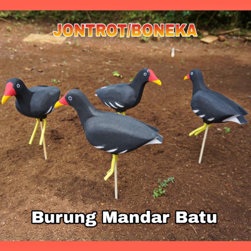 Jontrot boneka patung burung mandar batu / peruk / pelan / Burung ayam ayaman , bukan ruak ruak.