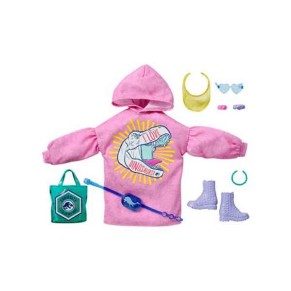 

Unik Baju Barbie Fashion Pack White Shirt Sweater Dinosaur Pink Accessoris - Sweater Berkualitas