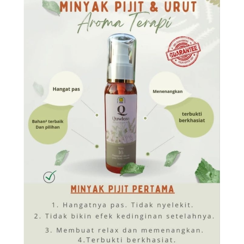 Minyak Urut Minyat Pijat Quwless Massage oil Terapy Quwles Qulmigo Nasa Original