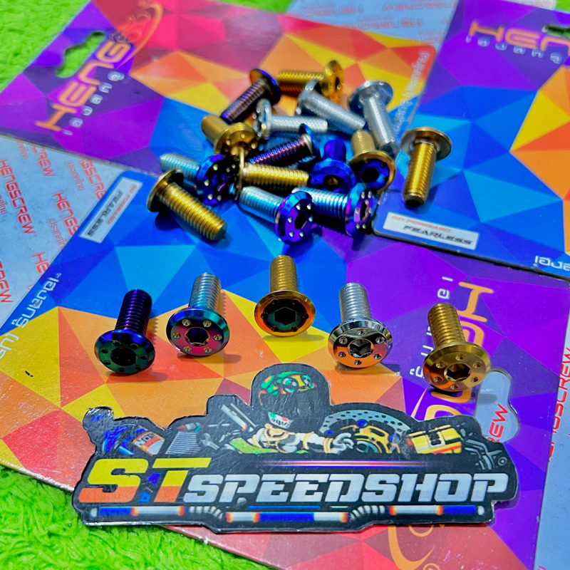 Baut Probolt Disk Piringan Cakram M 8 x 20 Drat 12 x 20 Stainless Chrome Blue Gold Rainbow Twotone M