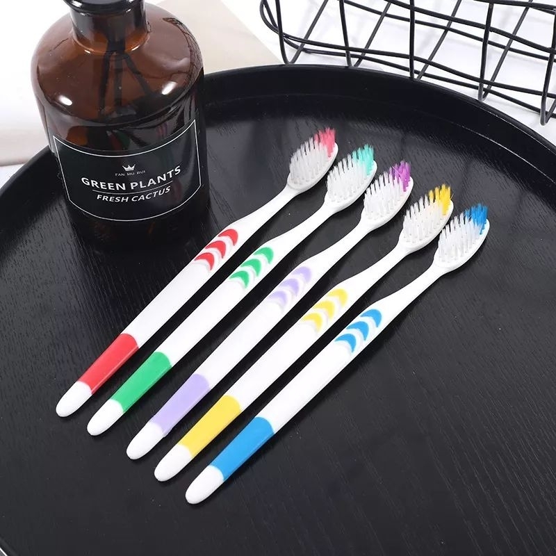 HELLO_Sikat Gigi Dewasa 1 SET 10 PCS Tavel Toothbrush Double Care Sensitive