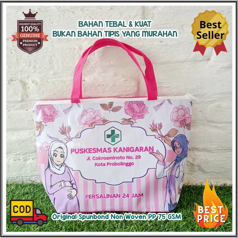 Tas Partus Tas Souvernir Bidan Goodie Bag Partus Bidan Souvenir Kelahiran KIA antenatal care anc