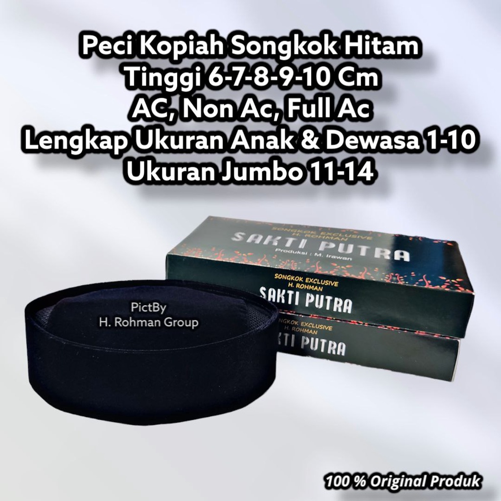 Sakti Putra Peci Tinggi 6 Cm 7-8-9 Cm peci dewasa laki laki terbaru peci pria peci hitam songkok hitam polos peci nasional