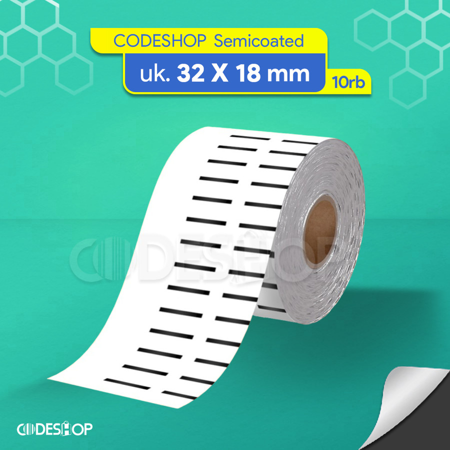 

Label Semicoated Ukuran 32 x 18mm Core Kecil Blackmark