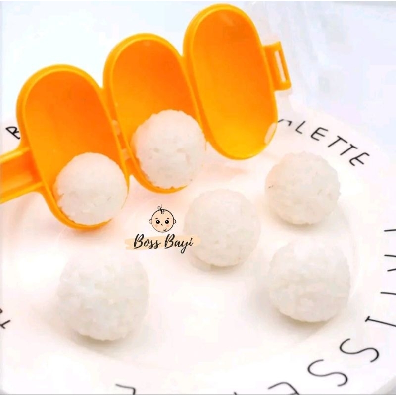 BOSS BAYI - Rice Ball Shaker/ Cetakan Nasi Bentuk Bulat / Bento Rice Ball + Centong Kecil