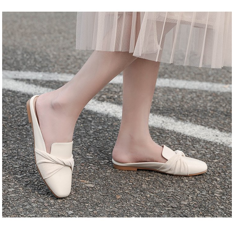 Flat Shoes Collection Flat Shoes Wanita Casual Formal Flat Shoes Korea Untuk Jalan Kantor Resmi Pesta Desain Unik Lucu Modern Pita Bahan Kulit Nyaman Digunakan Perempuan