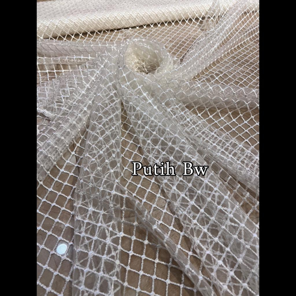 Kain Tile Kotak/Bahan Tule Kotak/Dress,Atasan Kebaya,Termurah