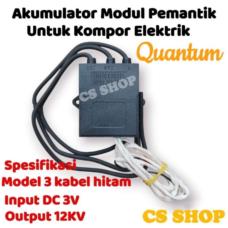 AKUMULATOR MODUL PEMANTIK KOMPOR GAS ELEKTRIK QUANTUM &amp; BLUEGAZ MODEL 3 KABEL