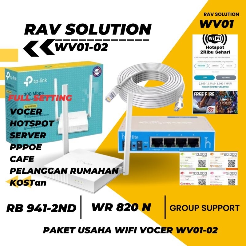 PAKET USAHA WIFI VOCER WV01-02 CUSTOM RAV SOLUTION