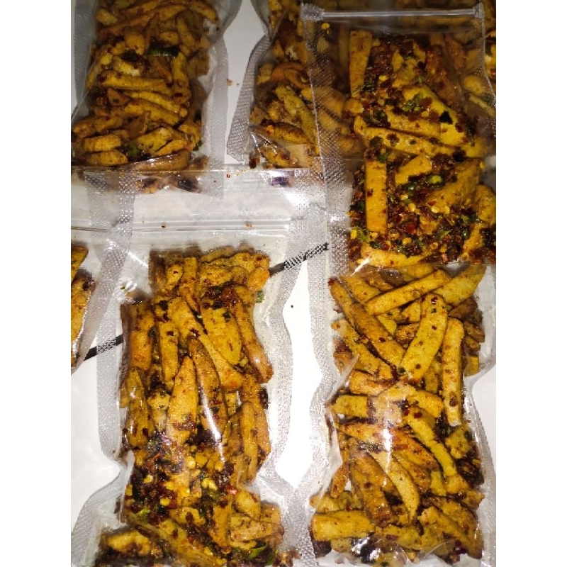 

Basreng daun jeruk pedas vol