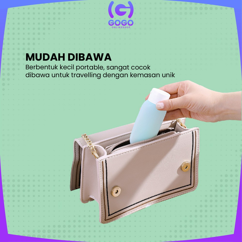 GOGO-C852 Botol Travel Portable Tempat Sabun Cair Botol Sabun Lotion Travelling / Travel Botol Refill Plastik Fliptop Tempat Isi Ulang Cosmetic