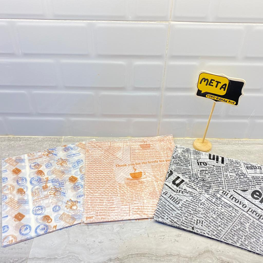 

50PCS WAX PAPER ANTI LENGKET 18X18CM / KERTAS BENTO / KERTAS ANTI LENGKET / KERTAS MINYAK / KERTAS WRAPPING / KERTAS ALAS SERAP MINYAK / KERTAS GORENGAN