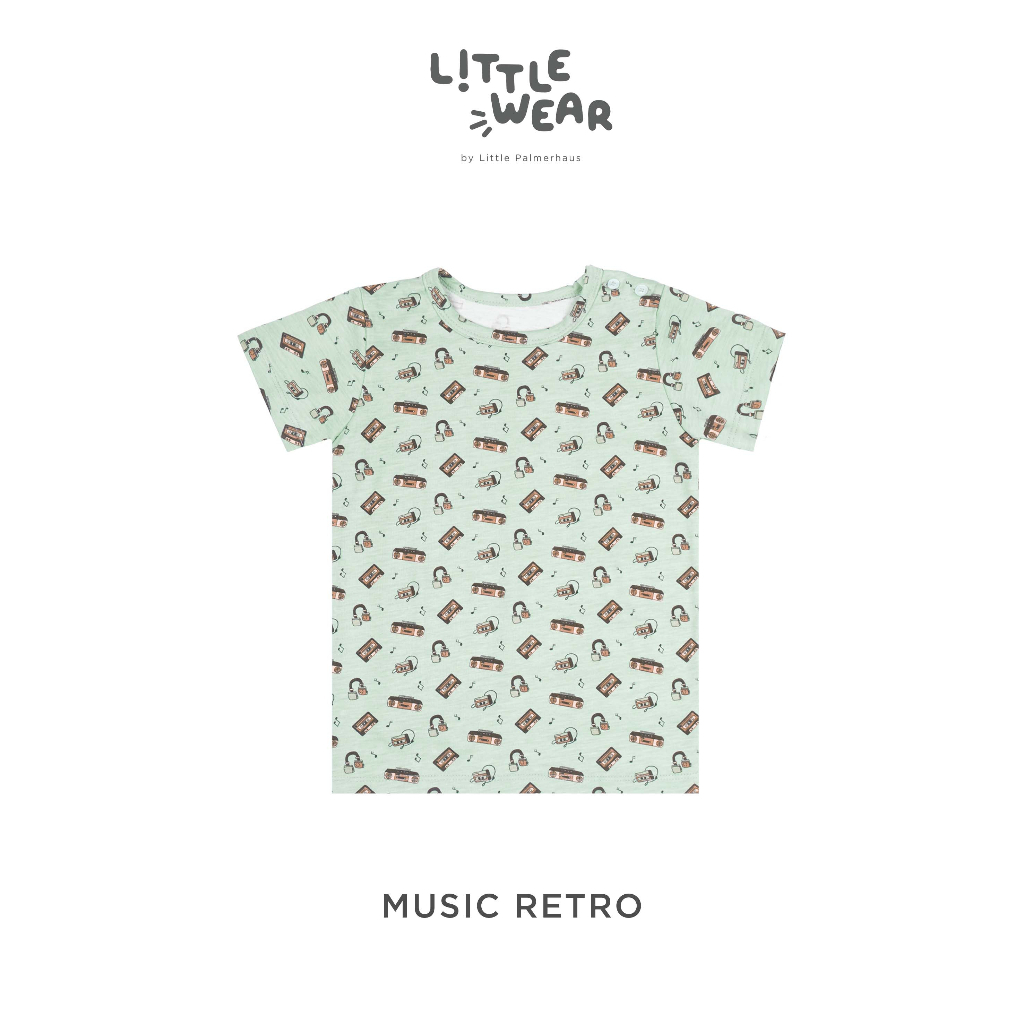 Little Wear 1-5Y Printed Tee Little Palmerhaus Tshirt Anak Unisex Motif Terbaru