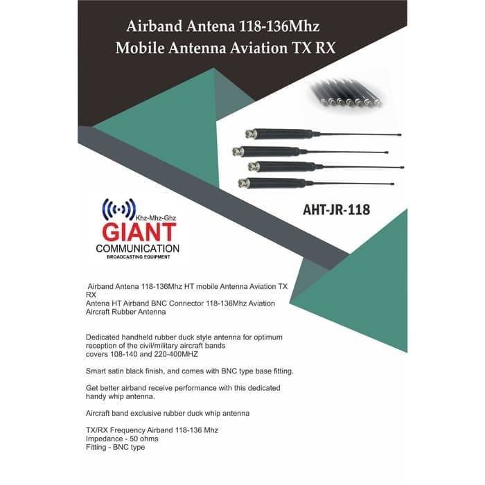 Airband Antena 118-136Mhz HT mobile Antenna Aviation TX RX antena ht