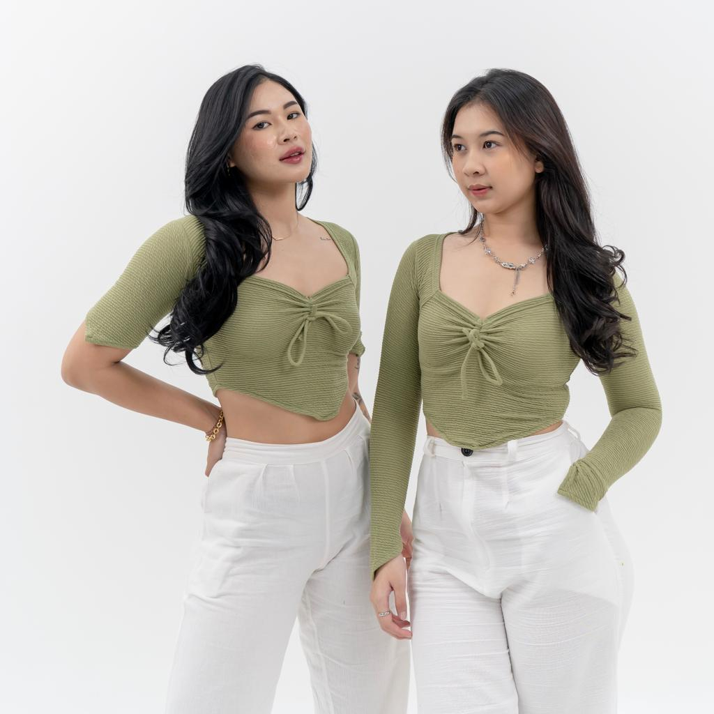[GURLBUCKET] Luffi Top / Atasan / Lengan Panjang / Lengan Pendek / Top Rib &quot;Pakaian Wanita&quot;