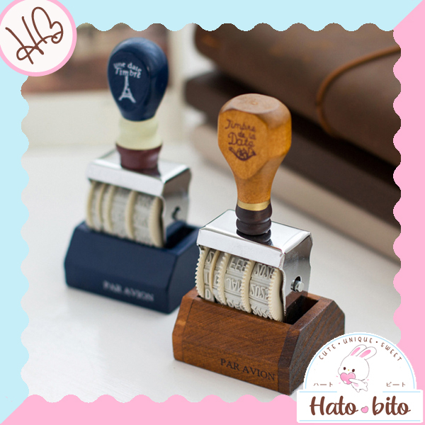 

Retro date stamp vintage wooden aesthetic stempel tanggal bulan tahun kayu HB1392