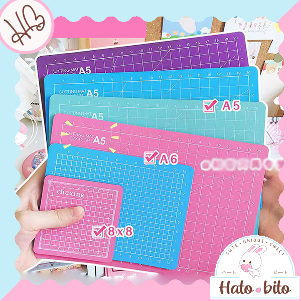 

Cutting Mat Ukuran A5 (22 Cm X 15 Cm) Alas Potong Kertas Sticker Cutting Board Soft Papan Potong