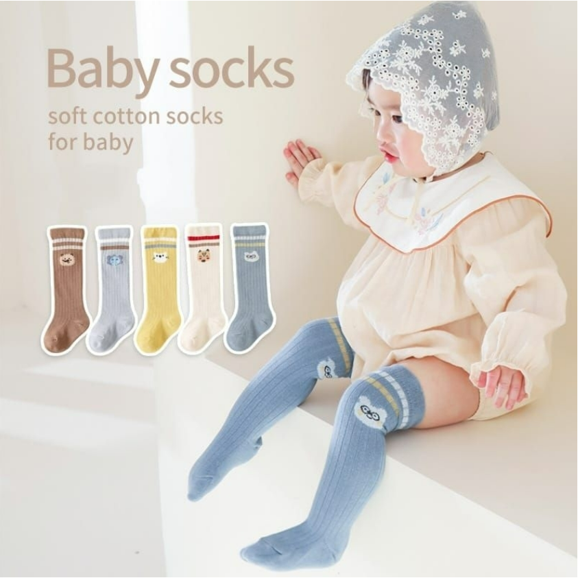 Kaos Kaki Rib Stripe 0-2 Tahun Kaos Kaki Rajut Stripe High Socks CBKS VC