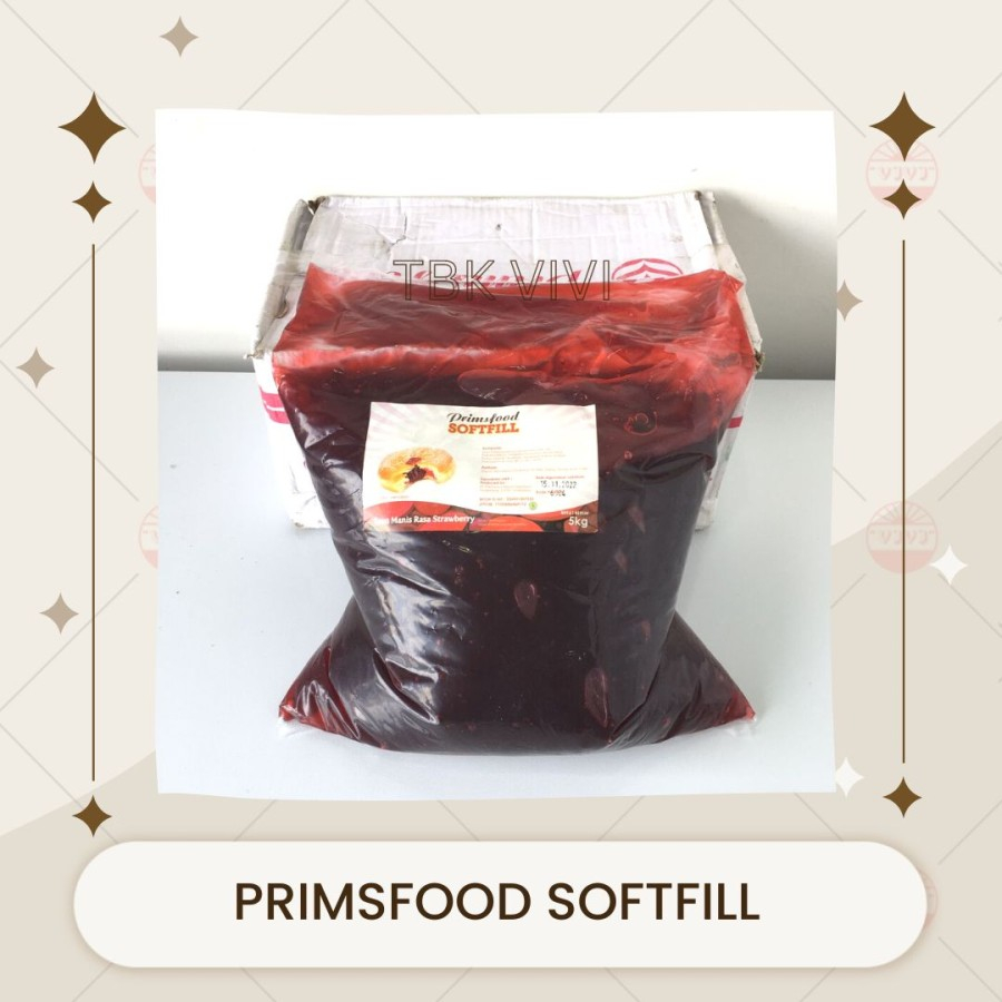 

SELAI PRIMSFOOD SOFTFILL STRAWBERRY/BLUEBERRY KEMASAN BANTAL 5KG