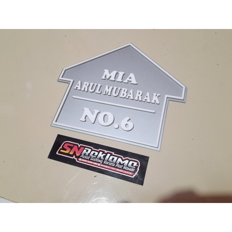 Nomor rumah acrylic mewah dan berkelas, premium