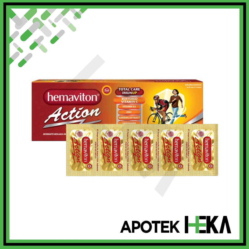 Hemaviton Action Total Care ImunUp Box Isi 10x5 Kapsul Multivitamin (SEMARANG)