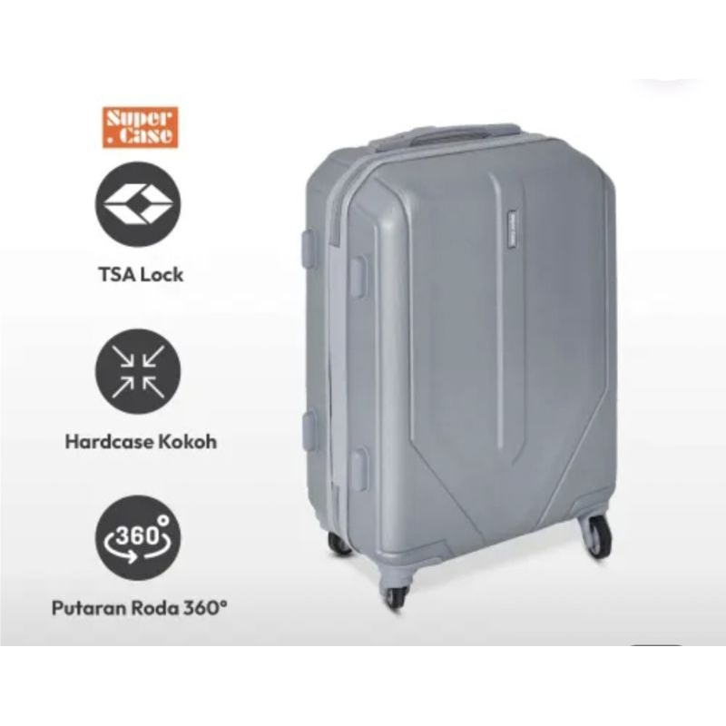 Koper Jelly Bean 20inc/Luggage/Koper Terbaru - Silver