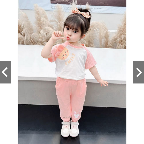 Setelan Anak Motif Smile Rabbit Anak Usia 1-5tahun