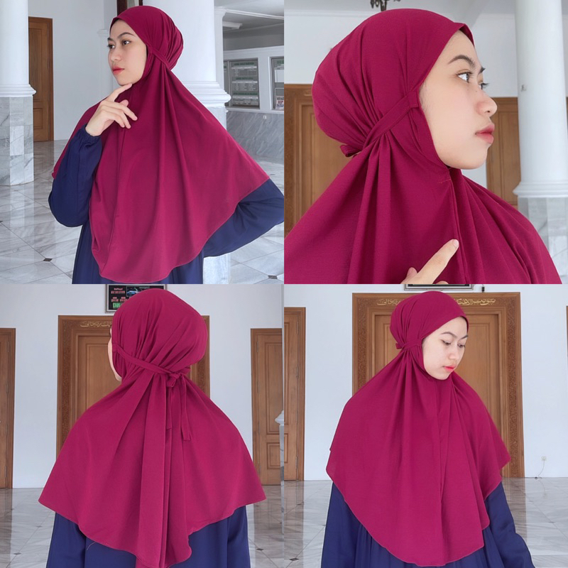 HIJAB BERGO MARYAM TALI NON PET BAHAN KAOS PE