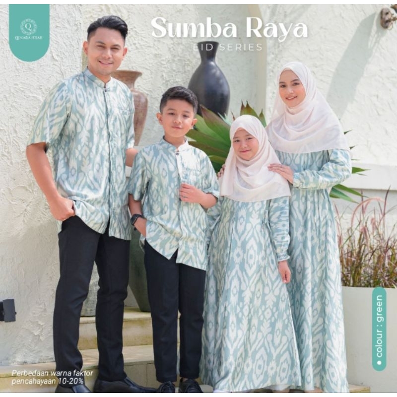 Sarimbit Sumba Raya (Green) Couple Family