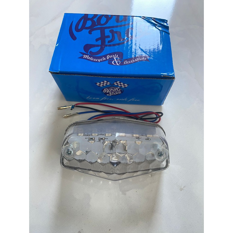 LAMPU STOPAN STOPLAMP LED BELAKANG SET PANGKON V80 FULL PRES BESI CB100 CB MODEL BSA LED DIAMOND IMP