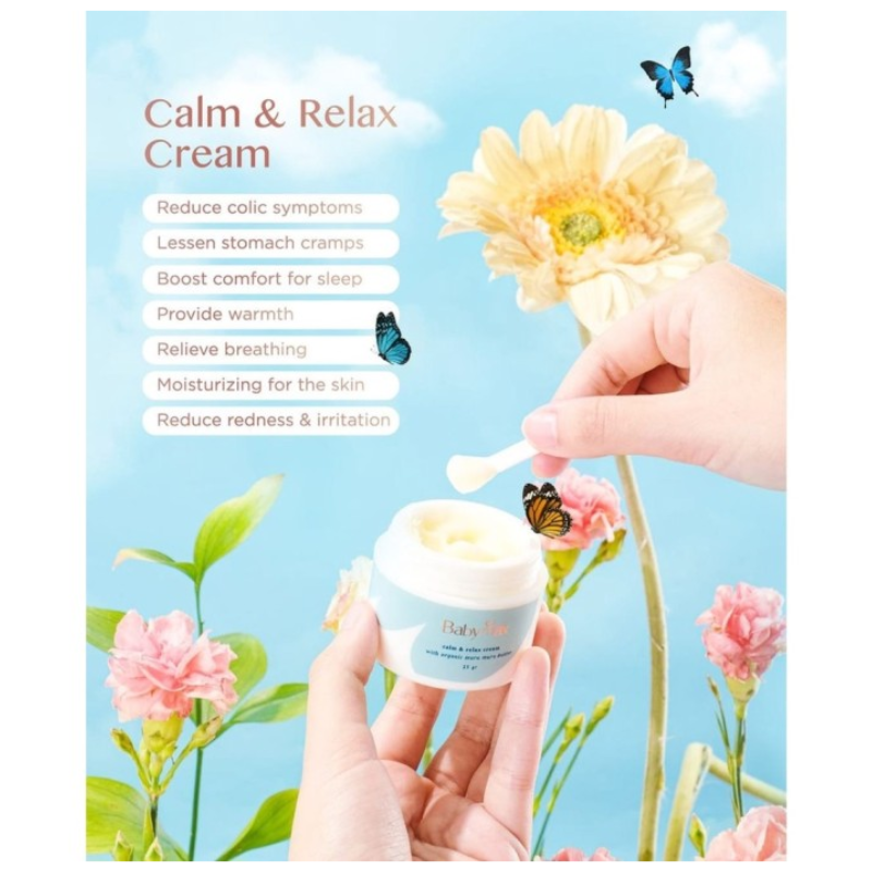 Babymax Calm &amp; Relax Cream 25gr Krim Pelembab dan penghangat Tubuh Bayi Baby Max WHS