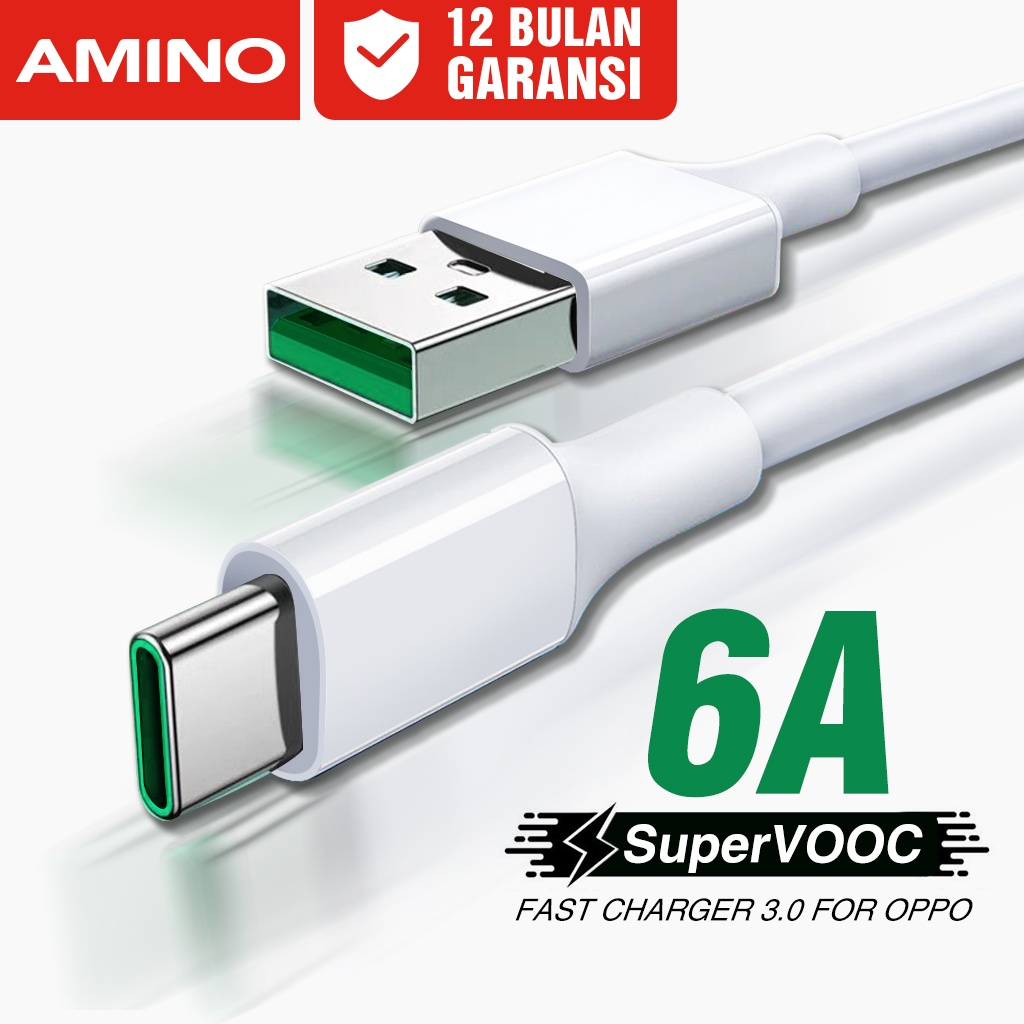 OPPO Kabel Data 6A USB TO TYPE - C Kabel Fast Charging Quick Charger / Support VOOC 1.0 / 2.0 / 3.0 / 4.0 / SuperVOOC / SuperVOOC 2.0 1M OP60 PROMO SEN