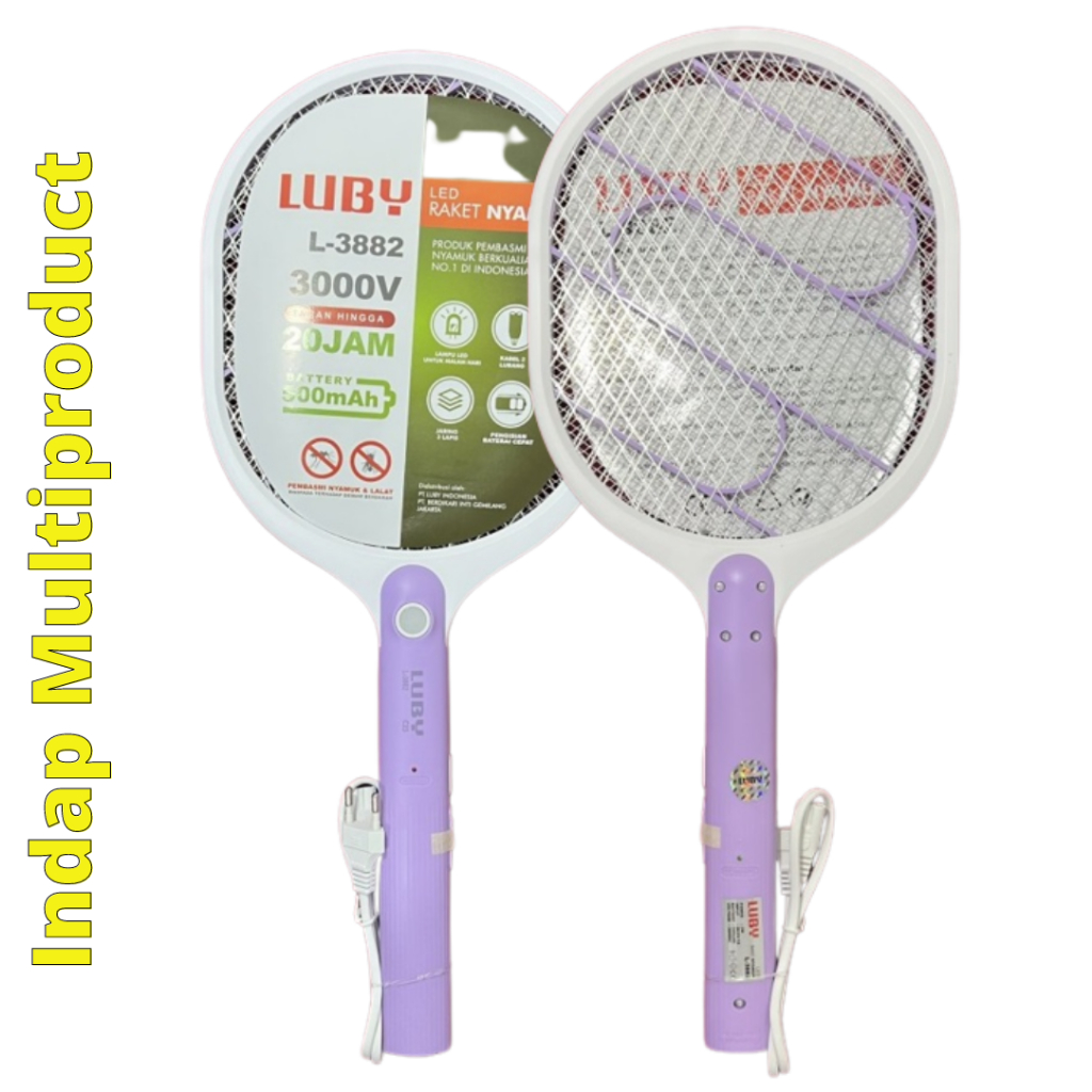 Raket Pembasmi Nyamuk Luby L-2883 Praktis digunakan