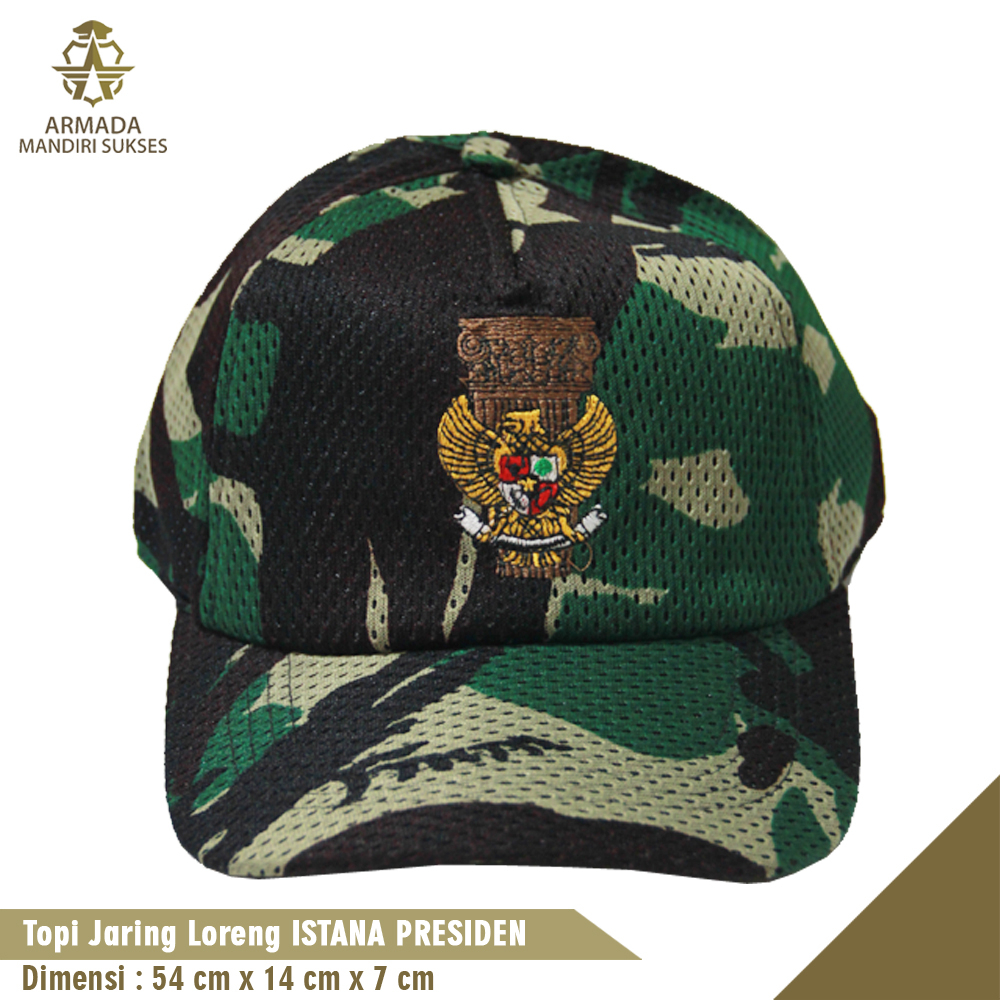 Topi Jaring Istana Presiden Loreng - Topi Istana Presiden Loreng