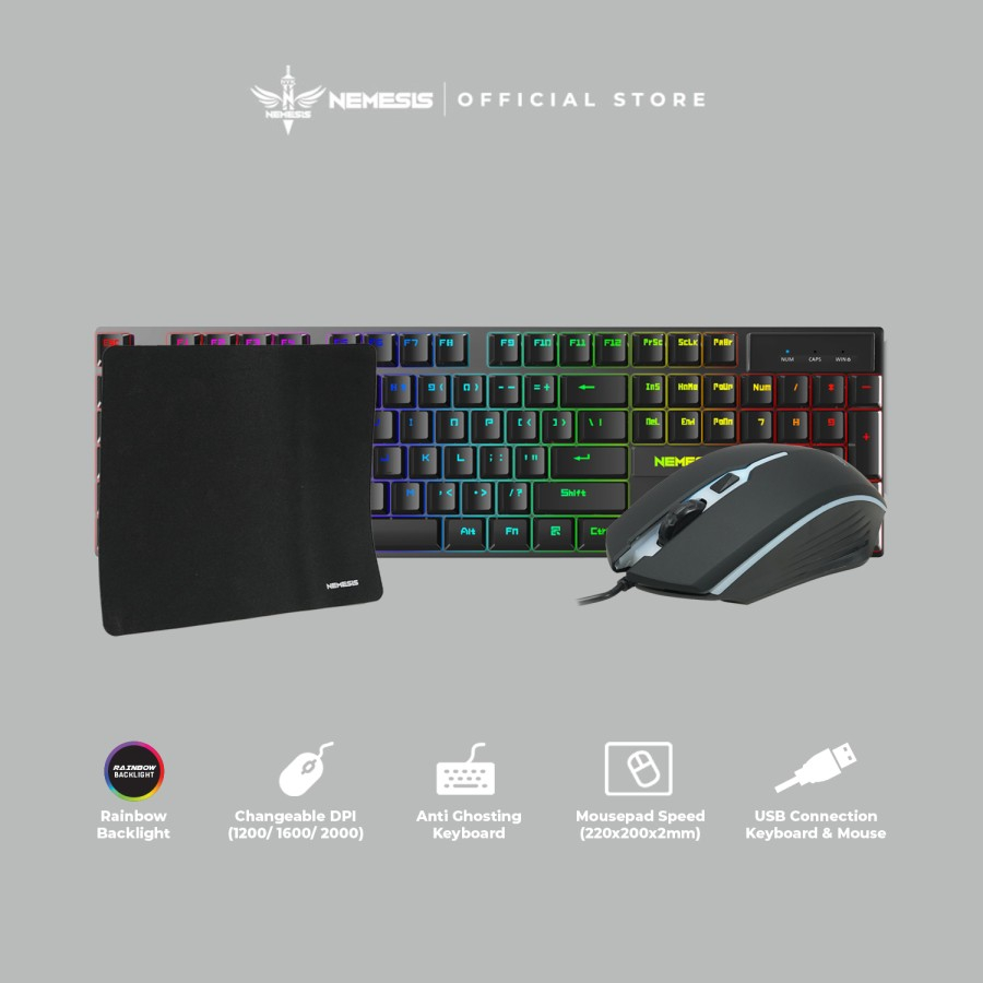 NYK Huskar KC400 3 in 1 Gaming Combo Keyboard + Mouse + Mousepad