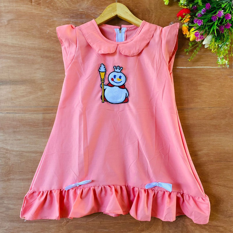 Dress Anak 2 3 4 5 6 Tahun Dress Anak Cewek Perempuan Dress Mixue viral terbaru lucu kekinian ( Dress Mixue )