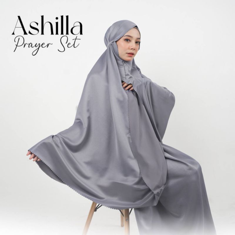 Mukena 2in1 Mukena Travel Mukena Silk Premium Ashilla Prayer Set