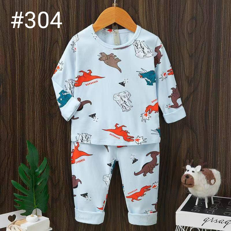 (GROSIR 1 SERI ISI 3 PCS @45rb/baju) (PP) #304 Piyama Panjang Panjang Anak Import 1-3 Th #jijiber
