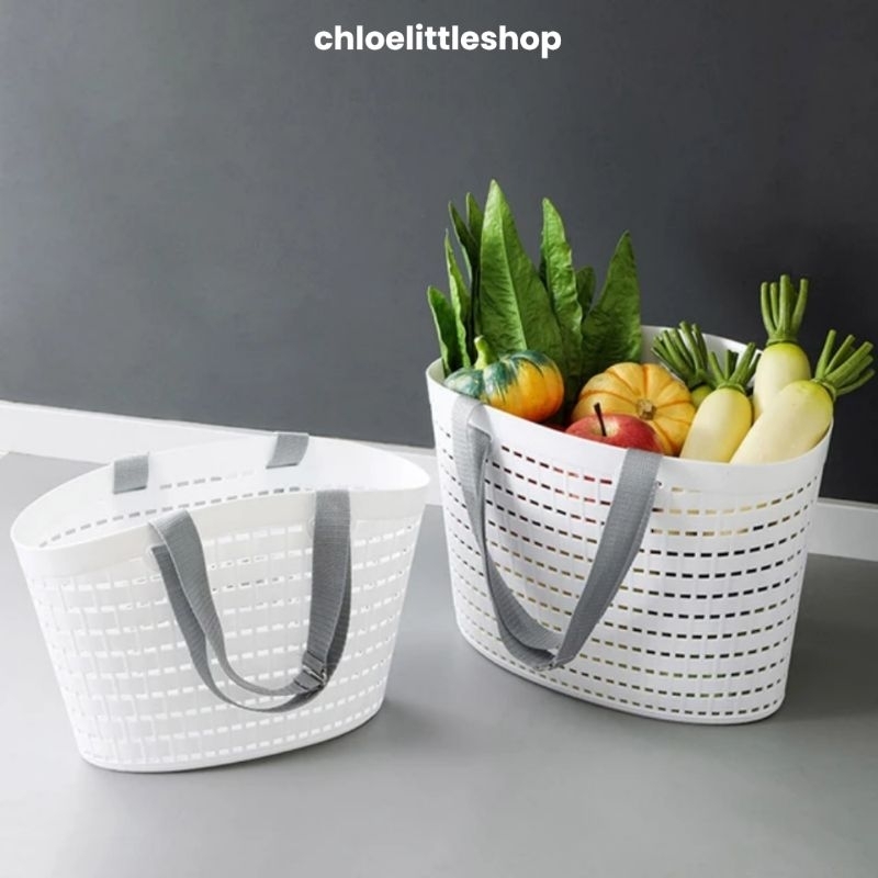 CLS | Tas Keranjang Belanja Estetik / Kantong Belanja Pasar