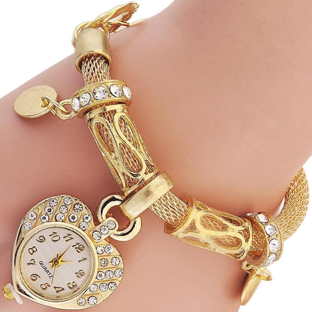 JAM TANGAN WANITA RANTAI DESDEMONA JAM126G1 GELANG MEWAH ELEGANT MURAH CEWEK KEKINIAN DIAMETER KECIL KOREA STAINLESS STEEL PESTA GOLD EMAS IMPORT BRANDED FASHION ORI PREMIUM